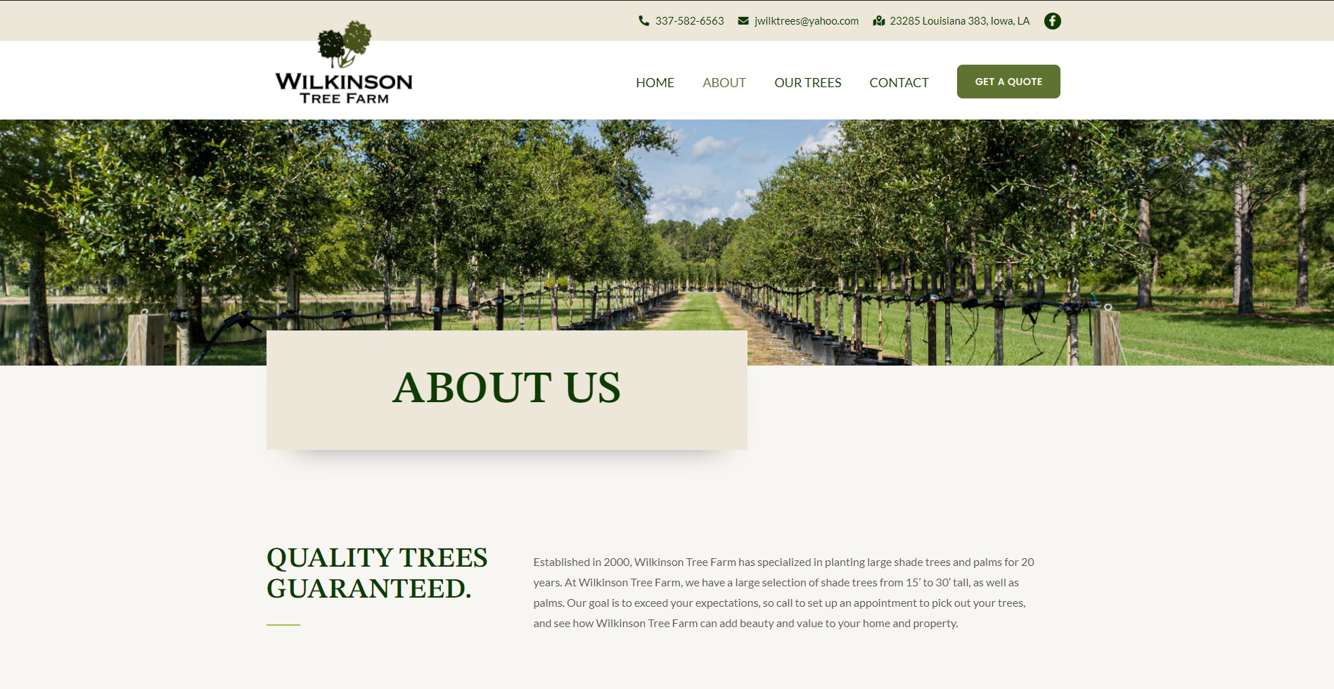 About Wilkinson Tree Farm Tree Farm Iowa, LA