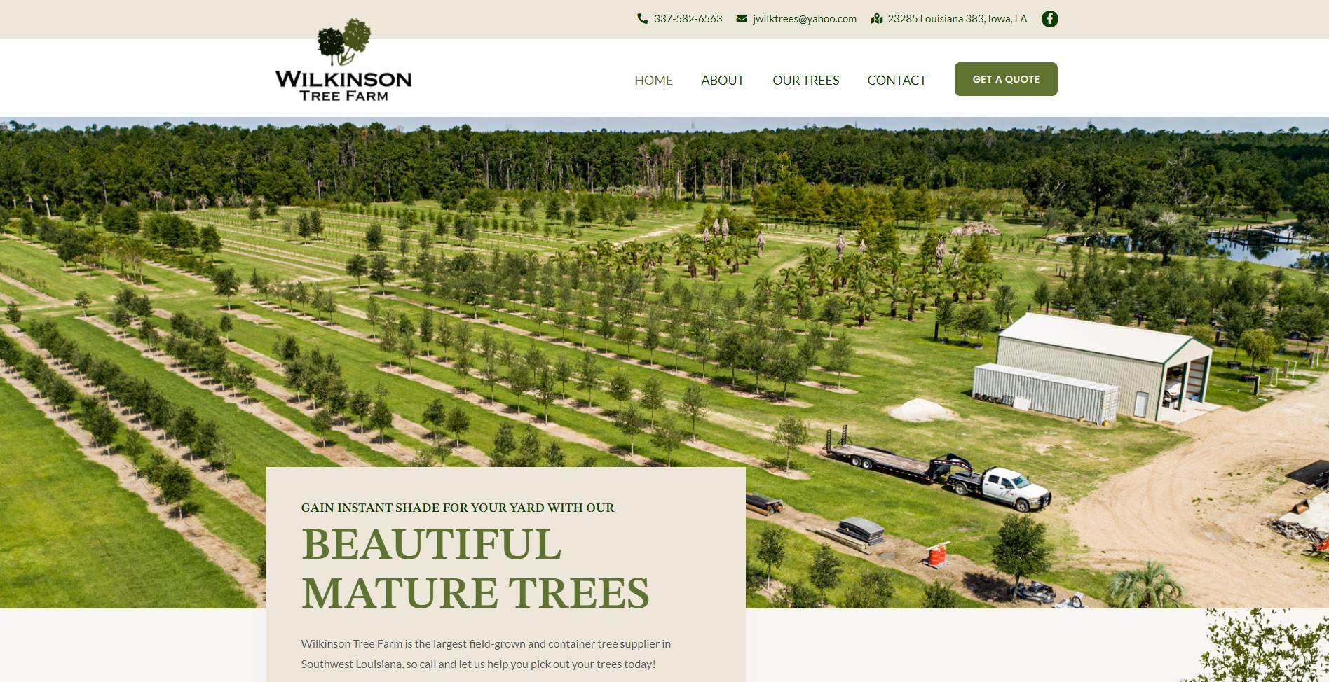 Home Wilkinson Tree Farm Tree Farm Iowa, LA