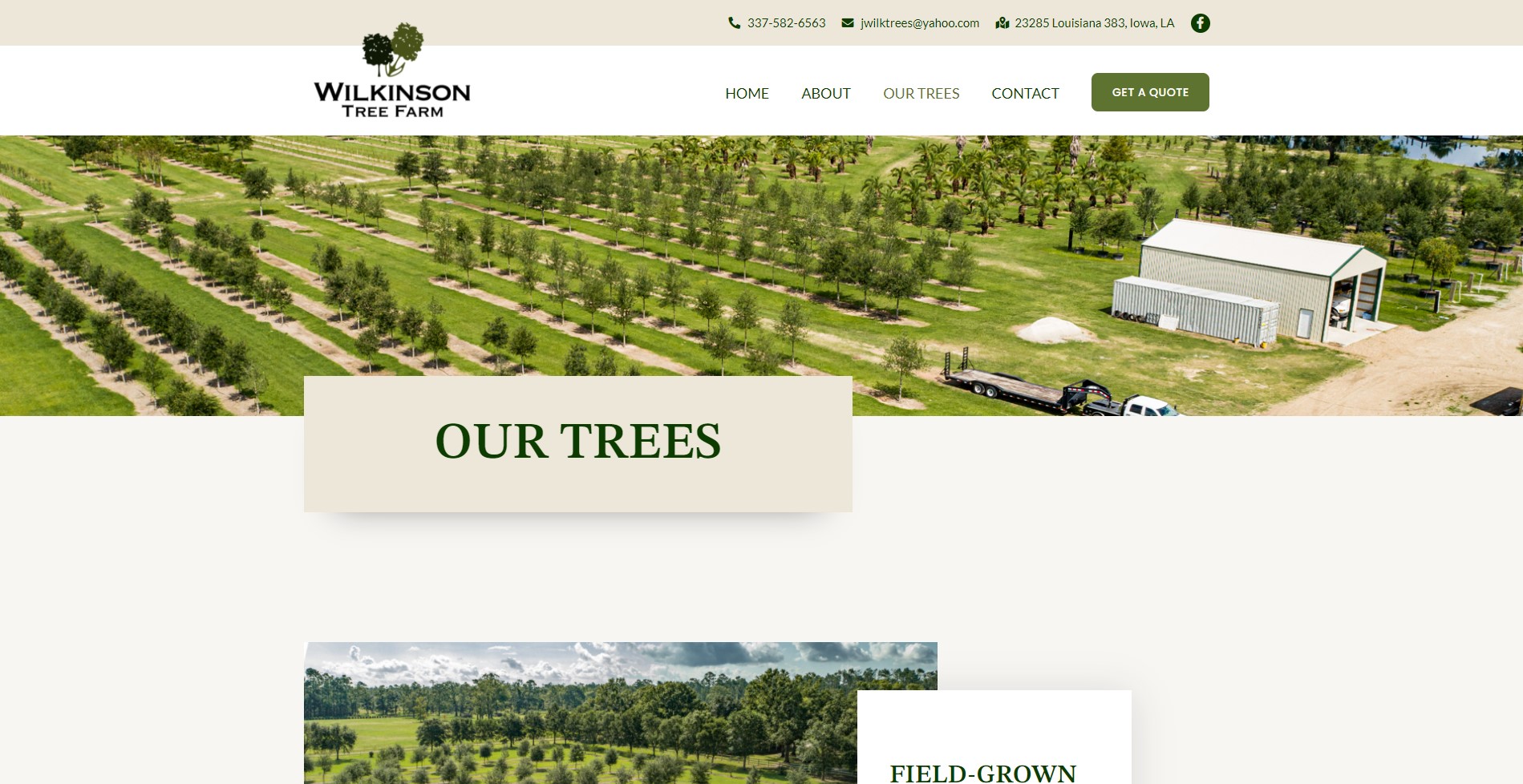 Our Trees Wilkinson Tree Farm Tree Farm Iowa, LA